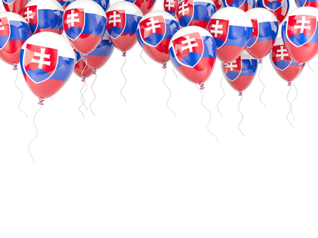 Balloons frame. Download flag icon of Slovakia at PNG format