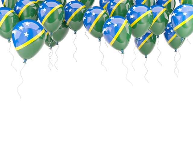 Balloons frame. Download flag icon of Solomon Islands at PNG format