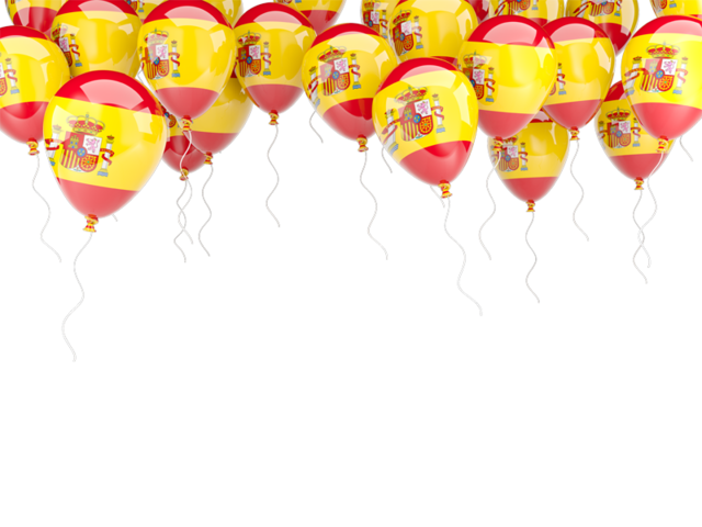 Balloons frame. Download flag icon of Spain at PNG format