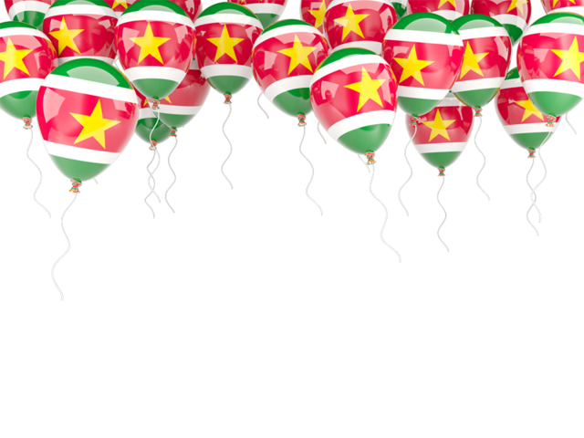 Balloons frame. Download flag icon of Suriname at PNG format