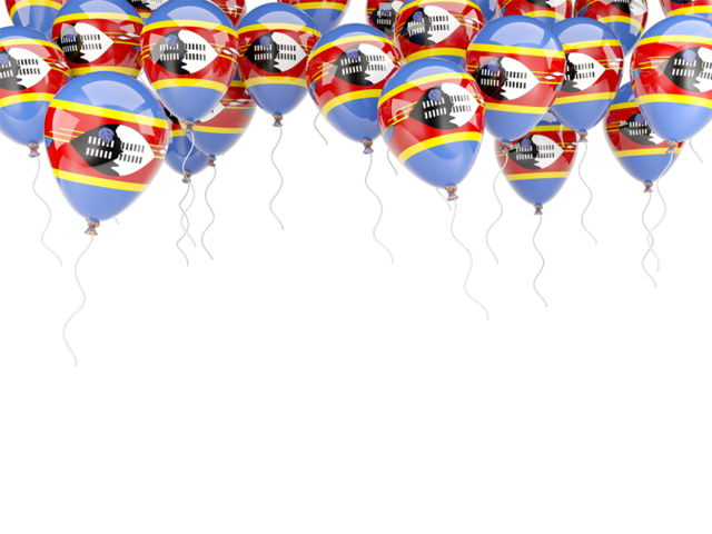 Balloons frame. Download flag icon of Swaziland at PNG format