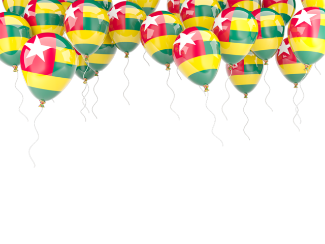 Balloons frame. Download flag icon of Togo at PNG format