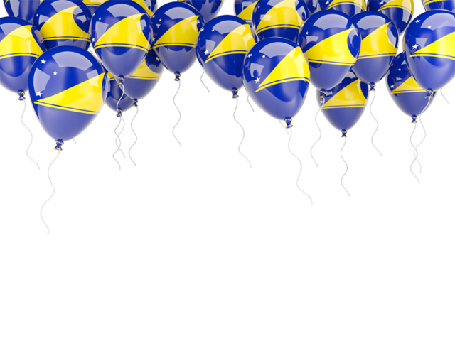 Balloons frame. Download flag icon of Tokelau at PNG format