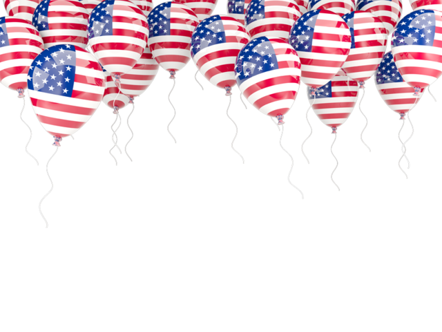 Balloons frame. Download flag icon of United States of America at PNG format