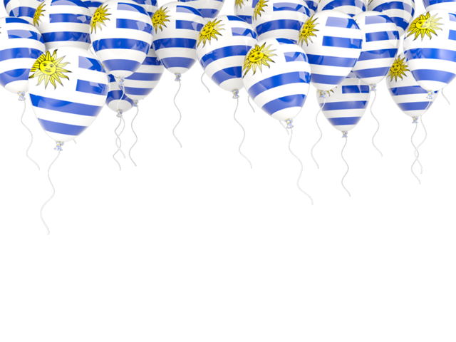 Balloons frame. Download flag icon of Uruguay at PNG format