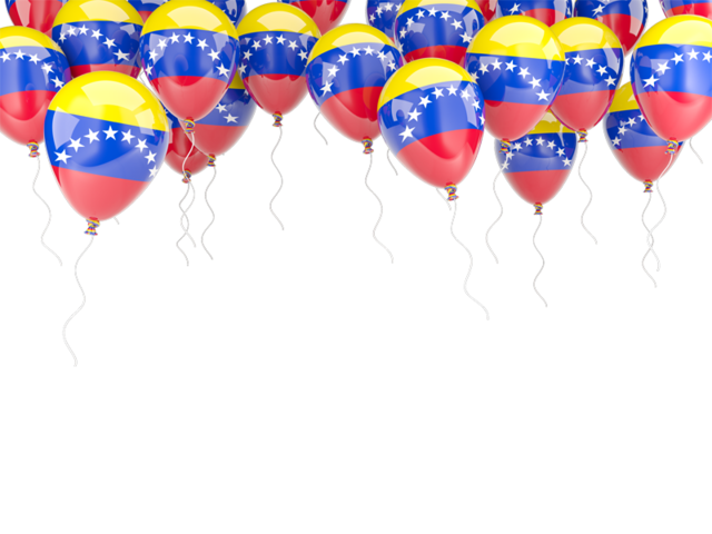 Balloons frame. Download flag icon of Venezuela at PNG format