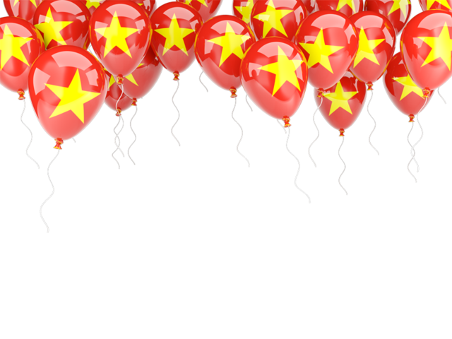 Balloons frame. Download flag icon of Vietnam at PNG format
