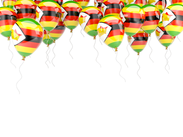 Balloons frame. Download flag icon of Zimbabwe at PNG format