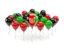 Афганистан. Воздушные шары с цветами флага. Скачать иконку.