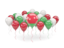 Белоруссия. Воздушные шары с цветами флага. Скачать иллюстрацию.