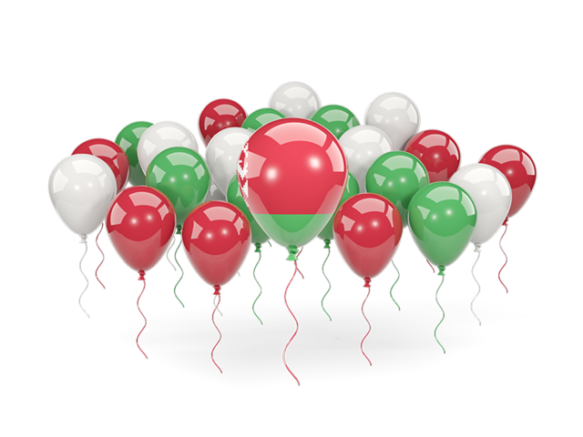 Balloons with colors of flag. Download flag icon of Belarus at PNG format