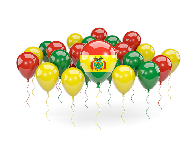 Balloons with colors of flag. Download flag icon of Bolivia at PNG format