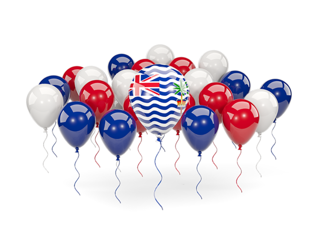 Balloons with colors of flag. Download flag icon of British Indian Ocean Territory at PNG format