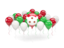 Burundi. Balloons with colors of flag. Download icon.
