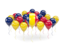 Chad. Balloons with colors of flag. Download icon.