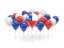 Chile. Balloons with colors of flag. Download icon.