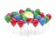 Comoros. Balloons with colors of flag. Download icon.