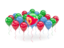 Eritrea. Balloons with colors of flag. Download icon.