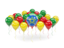 Ethiopia. Balloons with colors of flag. Download icon.