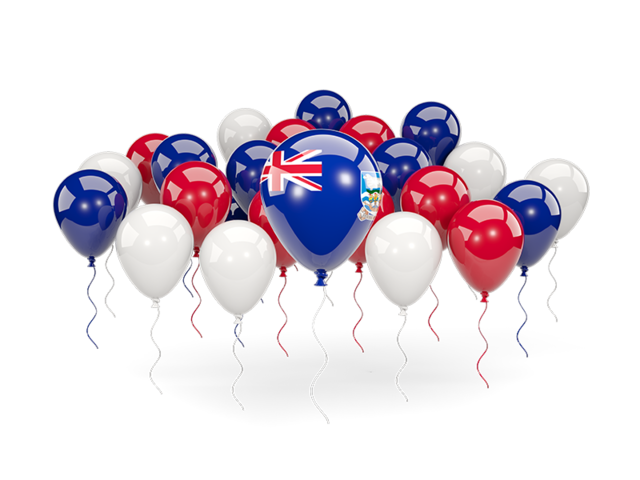 Balloons with colors of flag. Download flag icon of Falkland Islands at PNG format