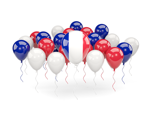 Balloons with colors of flag. Download flag icon of France at PNG format