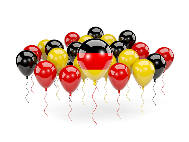 Воздушные шары с цветами флага. Скачать флаг. Германия