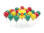 Grenada. Balloons with colors of flag. Download icon.