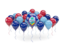 Guam. Balloons with colors of flag. Download icon.