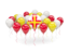 Guernsey. Balloons with colors of flag. Download icon.
