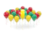 Guinea. Balloons with colors of flag. Download icon.
