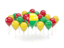 Guinea-Bissau. Balloons with colors of flag. Download icon.