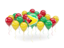 Guyana. Balloons with colors of flag. Download icon.