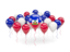 Haiti. Balloons with colors of flag. Download icon.