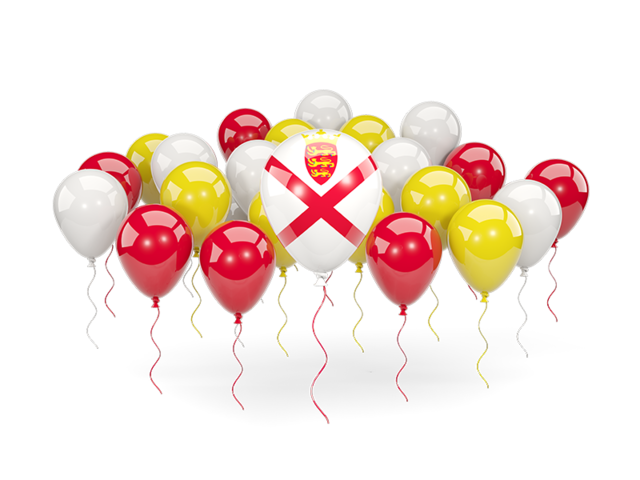 Balloons with colors of flag. Download flag icon of Jersey at PNG format