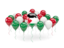 Jordan. Balloons with colors of flag. Download icon.