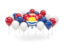 Kiribati. Balloons with colors of flag. Download icon.