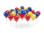 Liechtenstein. Balloons with colors of flag. Download icon.