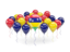Mauritius. Balloons with colors of flag. Download icon.