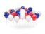 Mayotte. Balloons with colors of flag. Download icon.