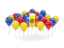 Moldova. Balloons with colors of flag. Download icon.