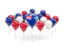 Montserrat. Balloons with colors of flag. Download icon.