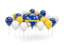 Nauru. Balloons with colors of flag. Download icon.