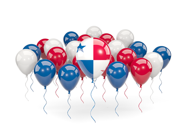 Balloons with colors of flag. Download flag icon of Panama at PNG format