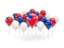 Samoa. Balloons with colors of flag. Download icon.