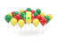 Senegal. Balloons with colors of flag. Download icon.