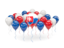 Slovakia. Balloons with colors of flag. Download icon.