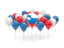 Slovenia. Balloons with colors of flag. Download icon.