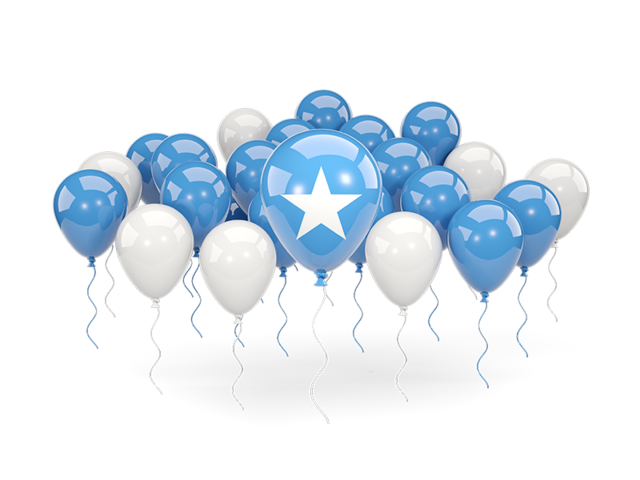 Balloons with colors of flag. Download flag icon of Somalia at PNG format