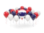 Thailand. Balloons with colors of flag. Download icon.