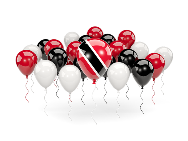 Balloons with colors of flag. Download flag icon of Trinidad and Tobago at PNG format